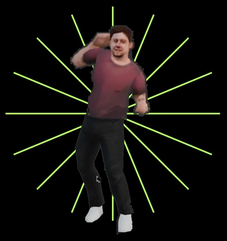 Low-poly 3D character of Alexey